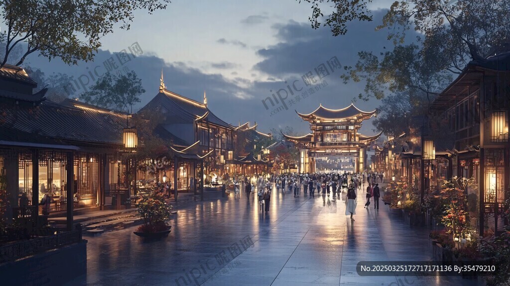 古街夜色 盡顯東方韻味