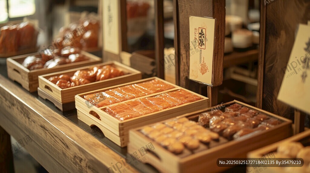 日式糕點陳列 散發(fā)傳統(tǒng)風味