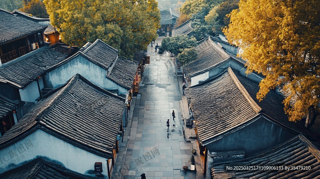 古巷秋色 盡顯江南韻味