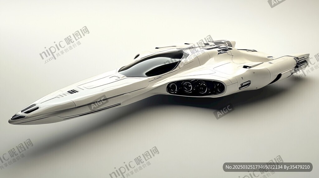 未來(lái)概念太空飛船模型