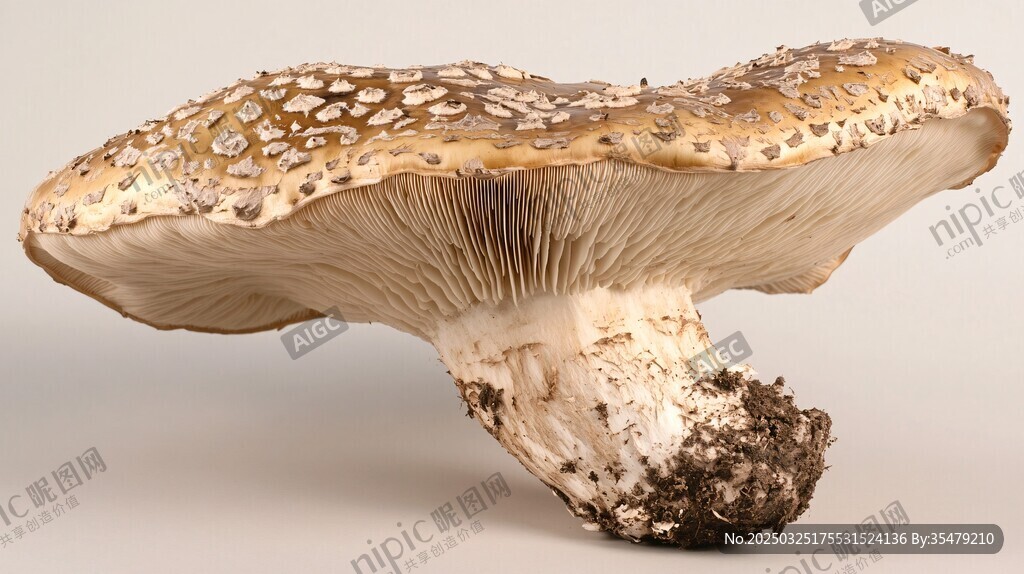大體積斑點蘑菇特寫