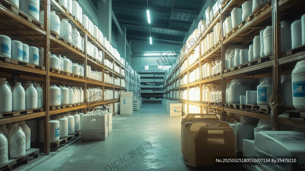 倉庫內景 貨物整齊陳列