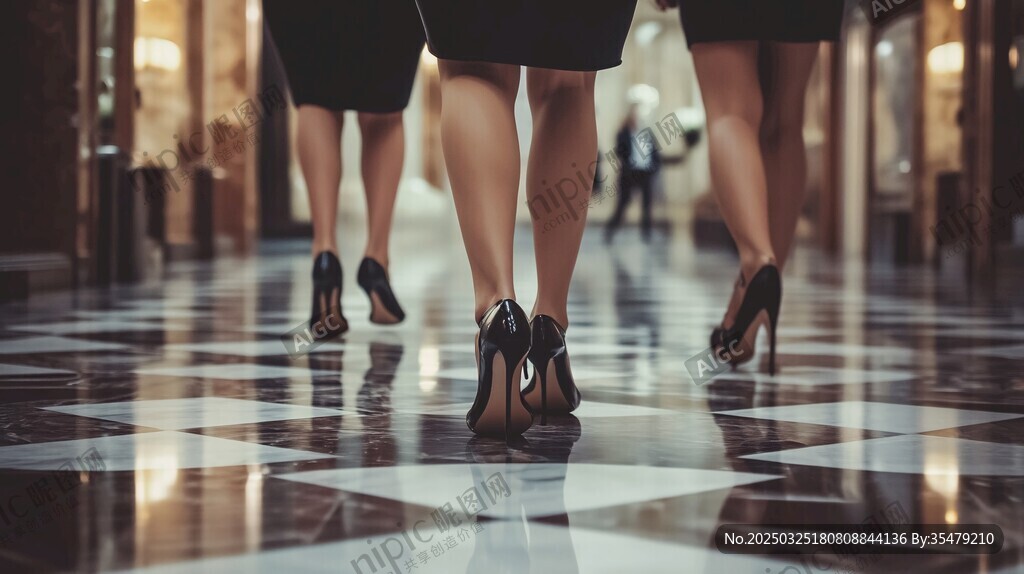 職場女性的優雅高跟步伐