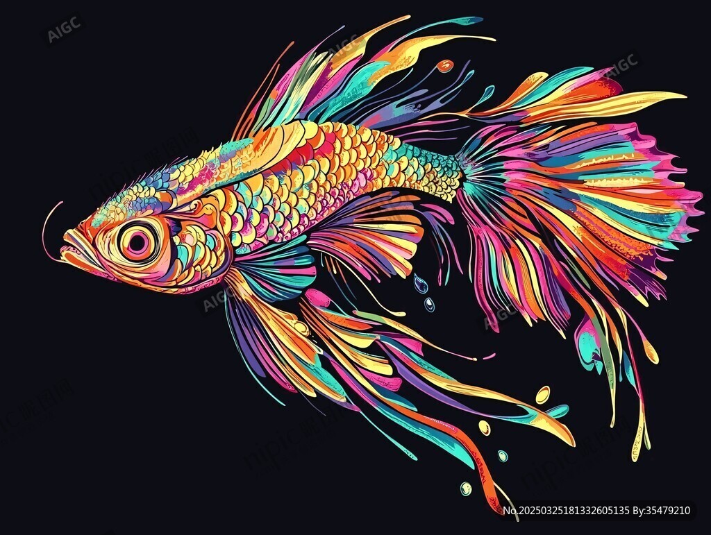 絢麗多彩的夢幻斗魚