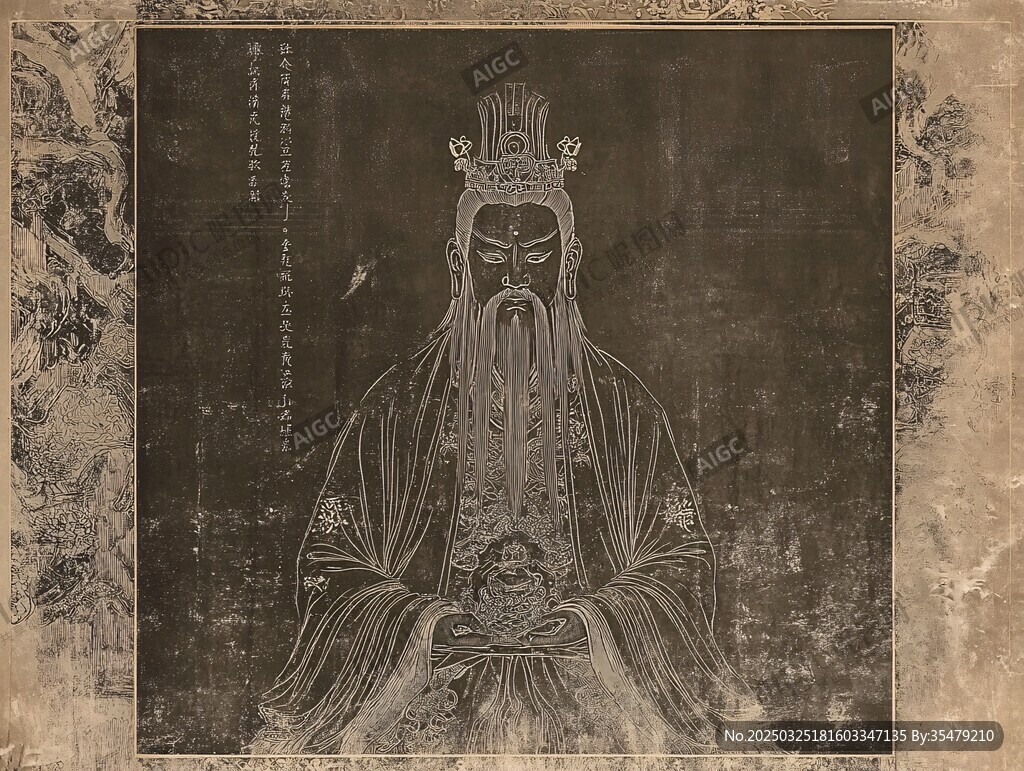古代威嚴神像圖
