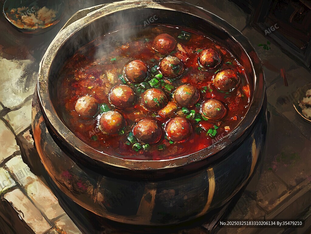 美味肉丸火鍋熱氣騰騰