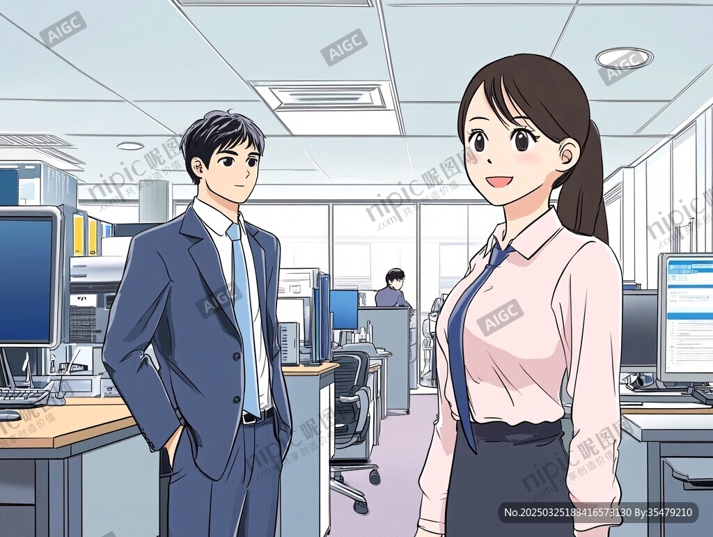 辦公室中的男女職員