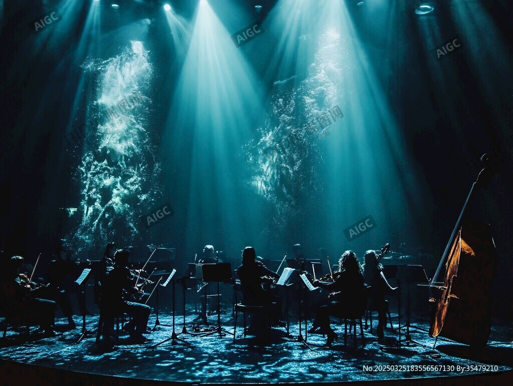 夢(mèng)幻舞臺(tái)上的管弦樂隊(duì)演奏