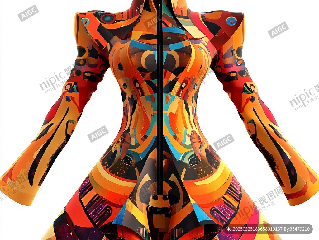多彩抽象藝術(shù)風格時尚服飾