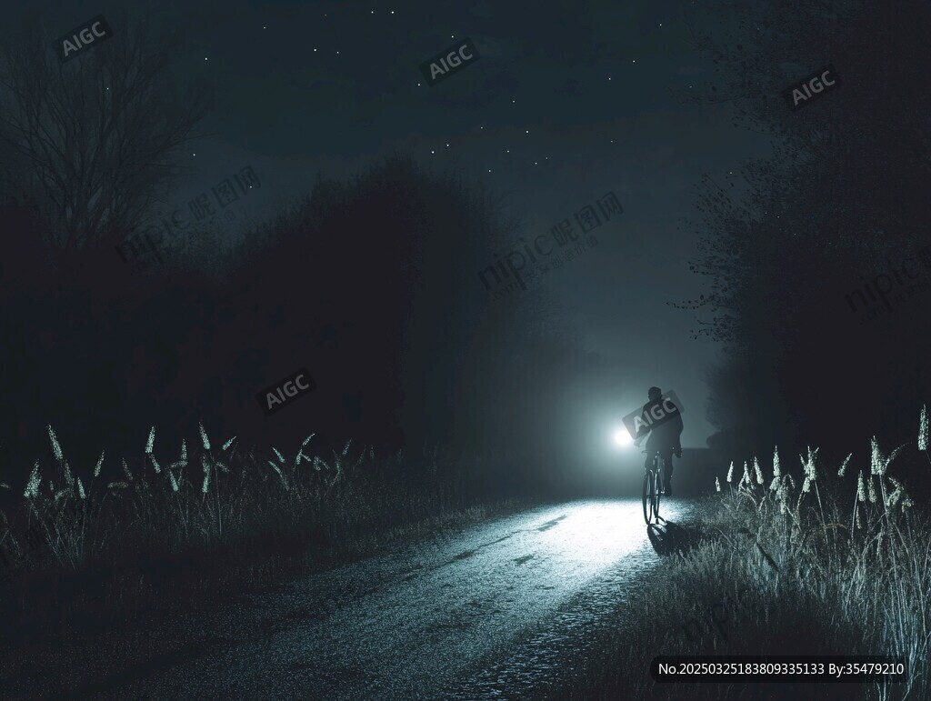 夜路獨行的孤寂身影