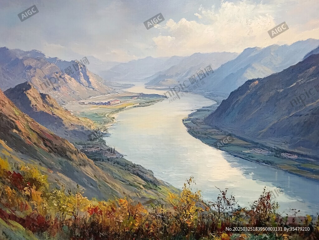 壯麗山河間的寧靜河流