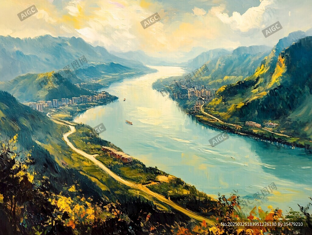 壯麗山河間的蜿蜒江河
