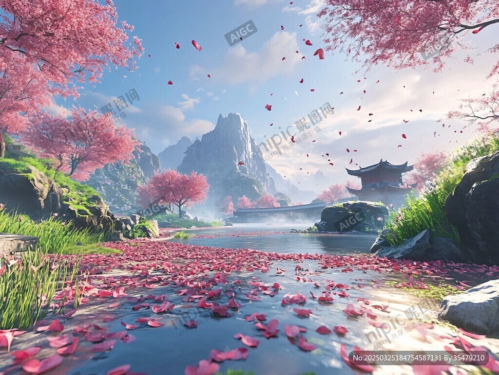 春日湖畔爛漫櫻花盛景