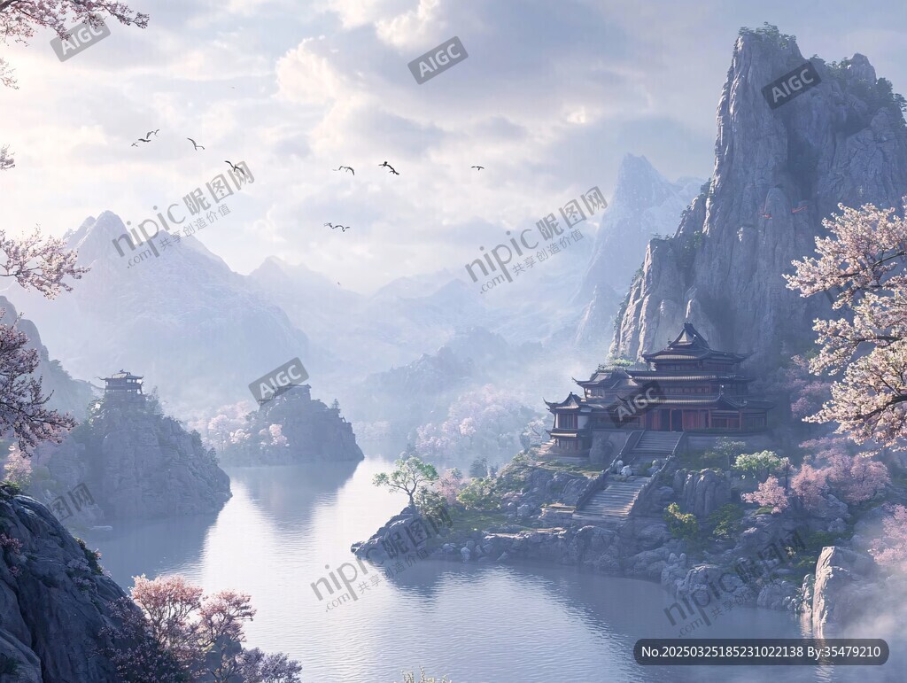 山水間的中式古韻美景