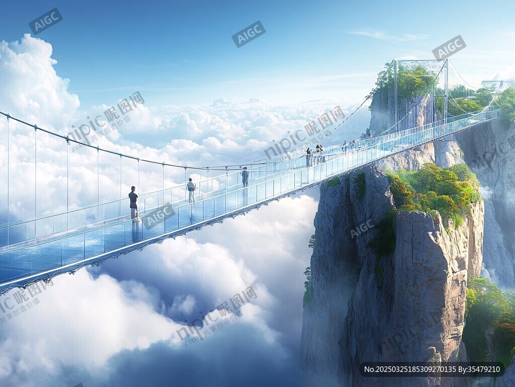 云端漫步 懸空玻璃橋奇觀