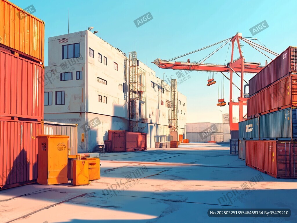 港口集裝箱作業(yè)場景