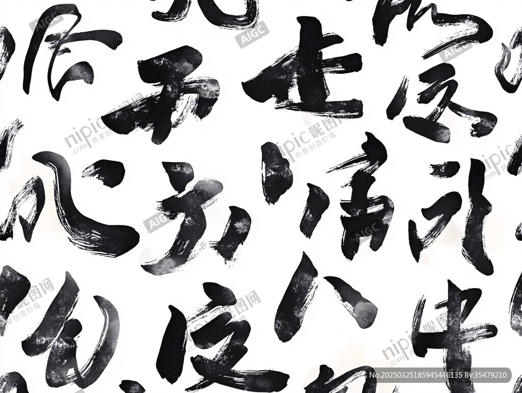 水墨書法筆觸藝術(shù)紋理