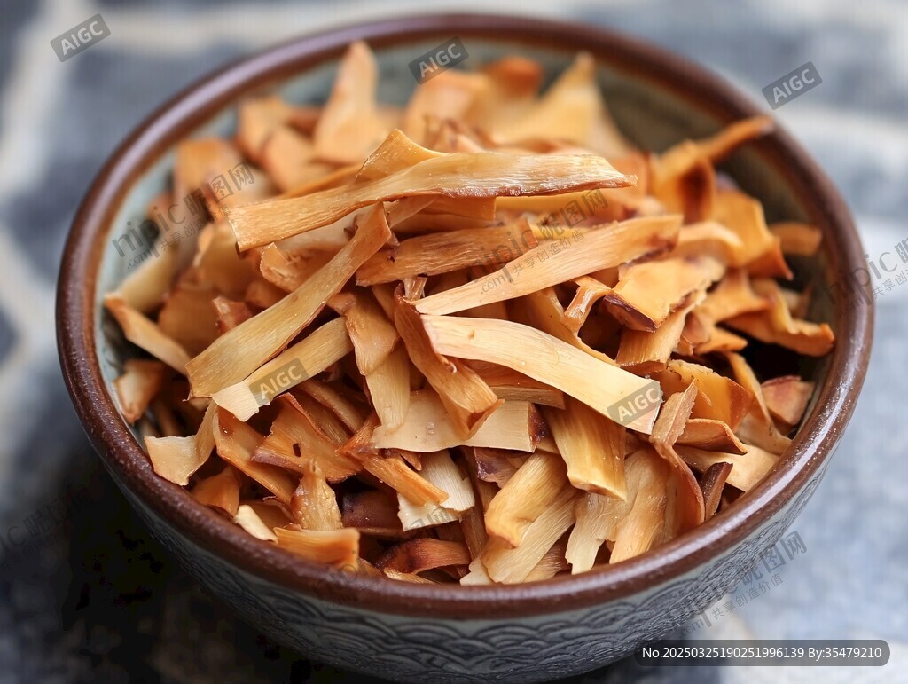 碗中美味筍絲干貨特寫(xiě)