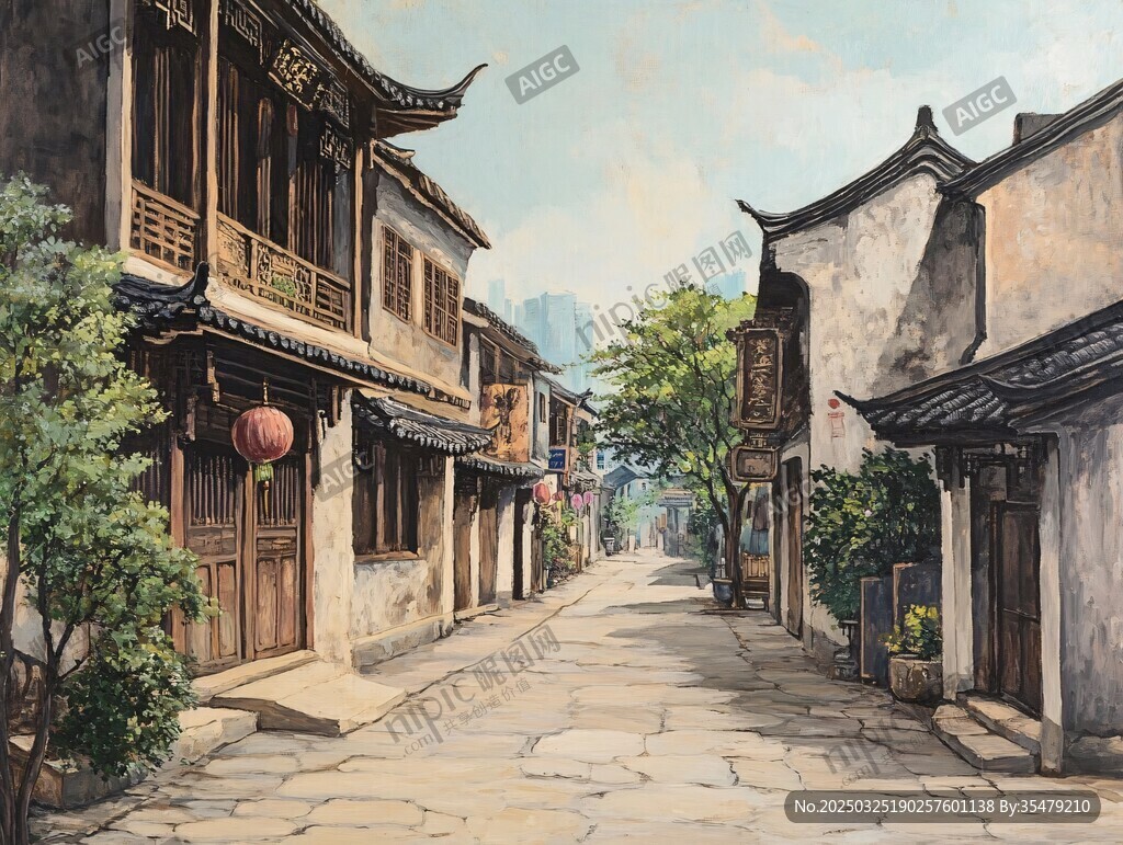 古色古香的中式老街巷