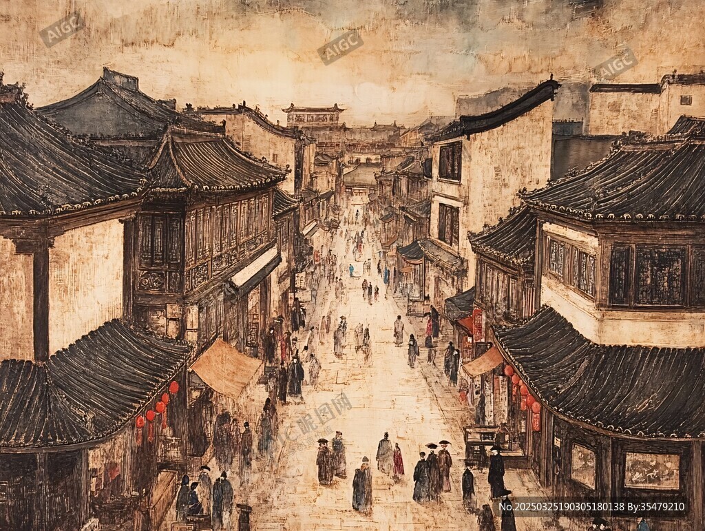 古街市井繁華景象