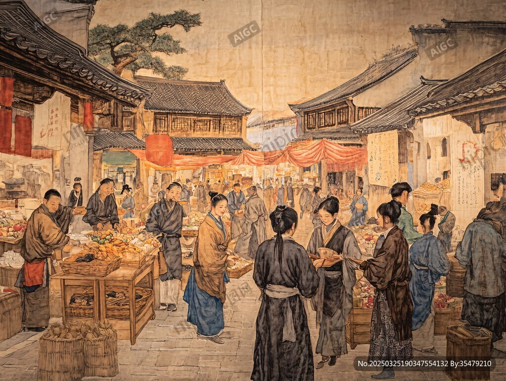 古代热闹集市场景 古代热闹集市场景