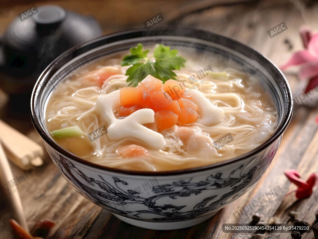 鮮美蝦仁菌菇湯面