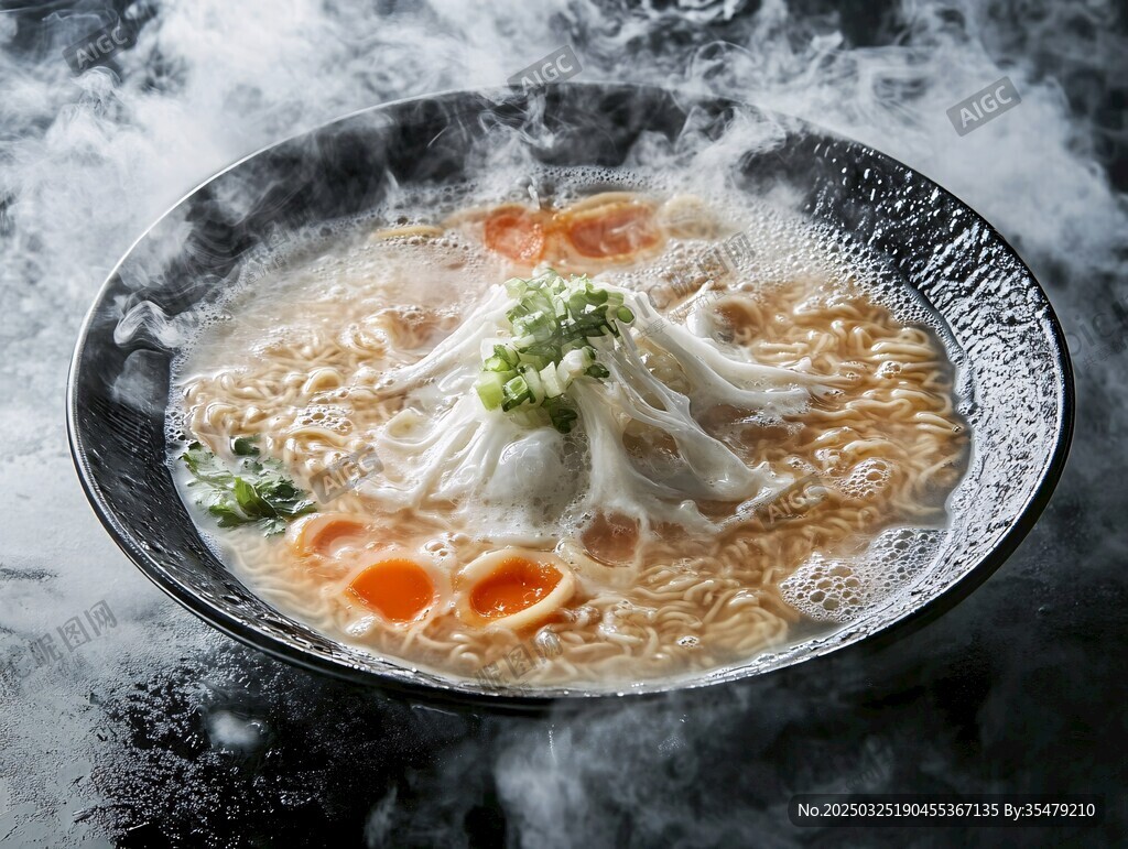 熱氣騰騰的美味日式拉面