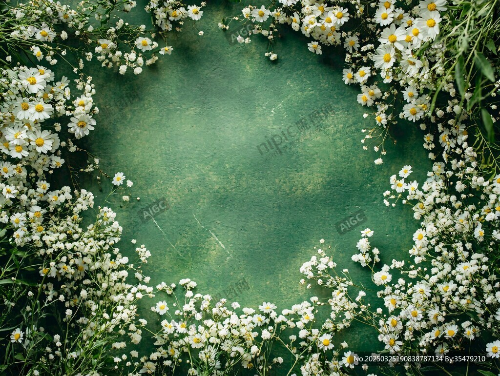 雛菊環(huán)繞的綠色夢(mèng)幻空間