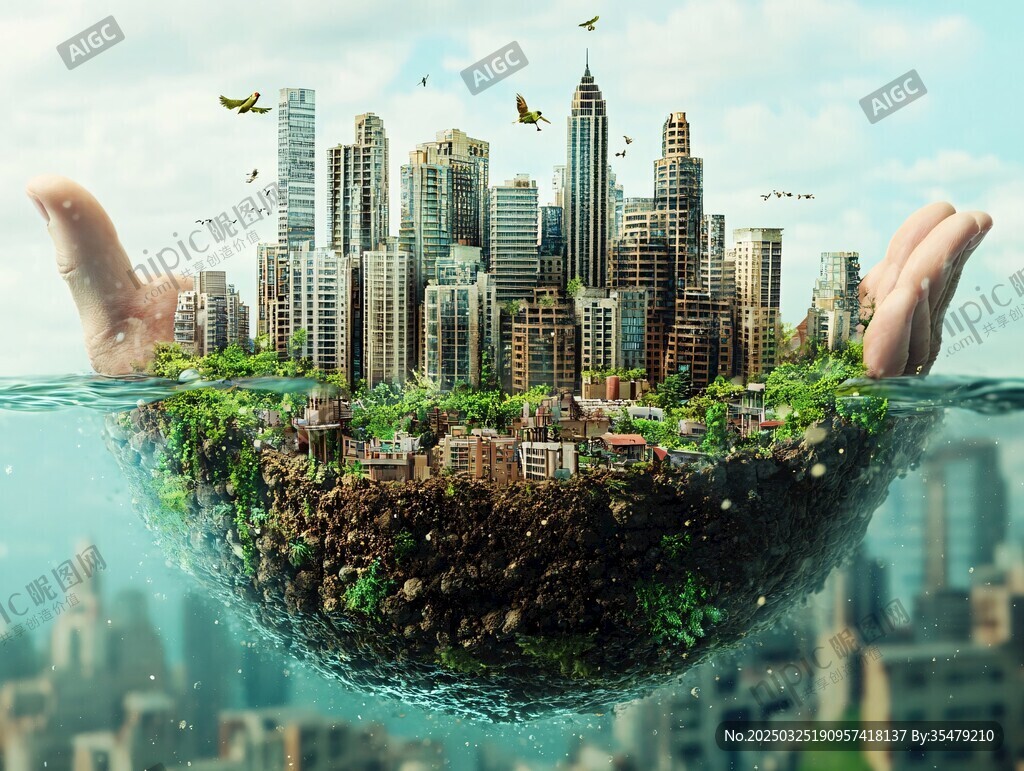 掌心的城市生態奇幻景觀