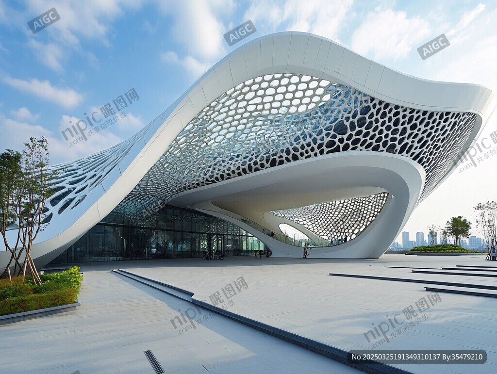 未來感異形現(xiàn)代建筑外觀