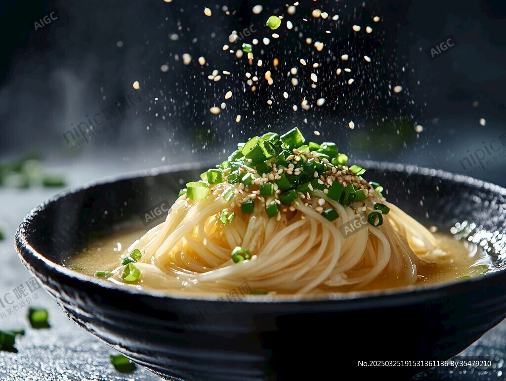 鮮香拉面撒料瞬間