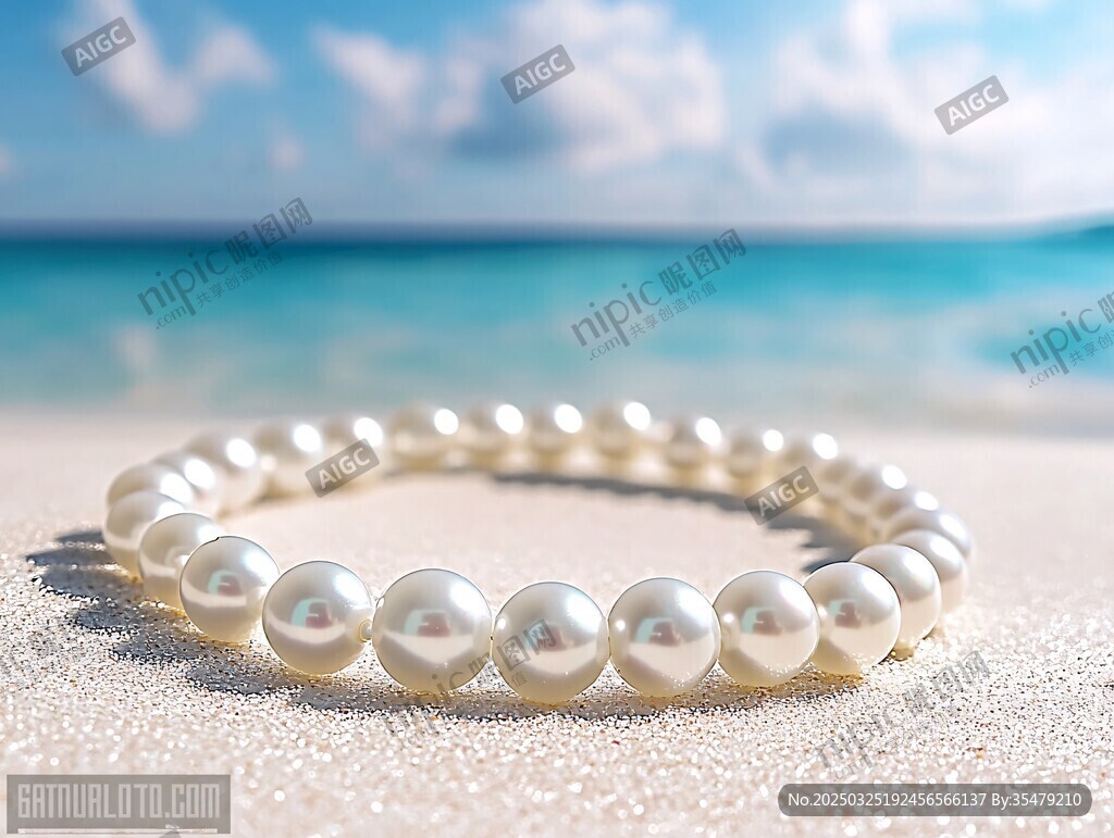海灘上的優(yōu)雅珍珠手鏈