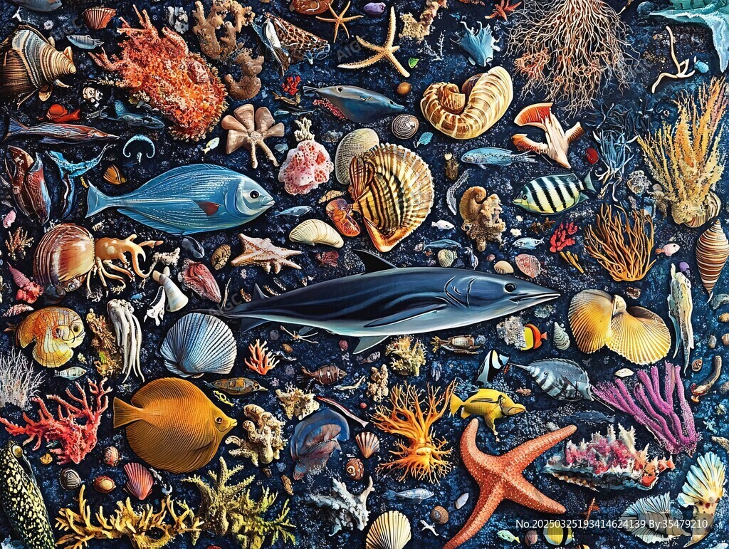 海洋生物大集合絢麗展示