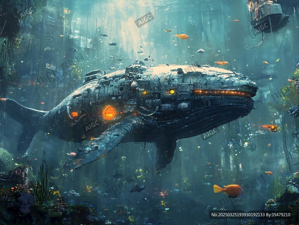 機(jī)械鯨魚的奇幻海底世界