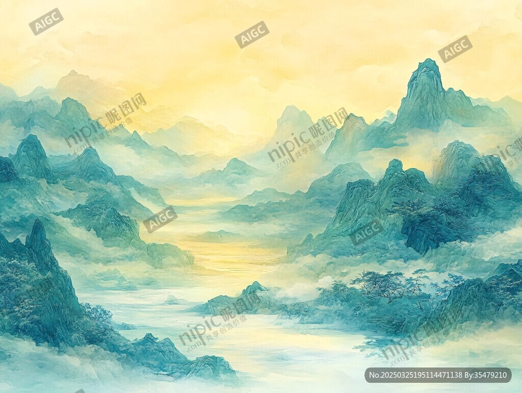 水墨山川間的詩意景致