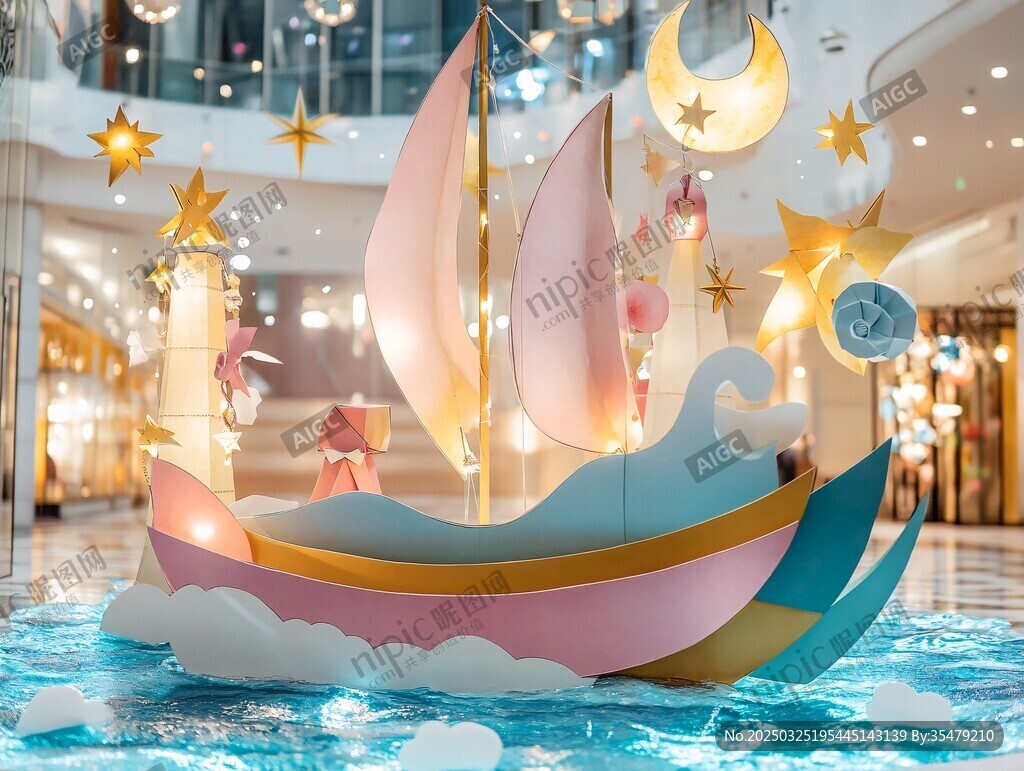 夢幻帆船商場美陳裝飾