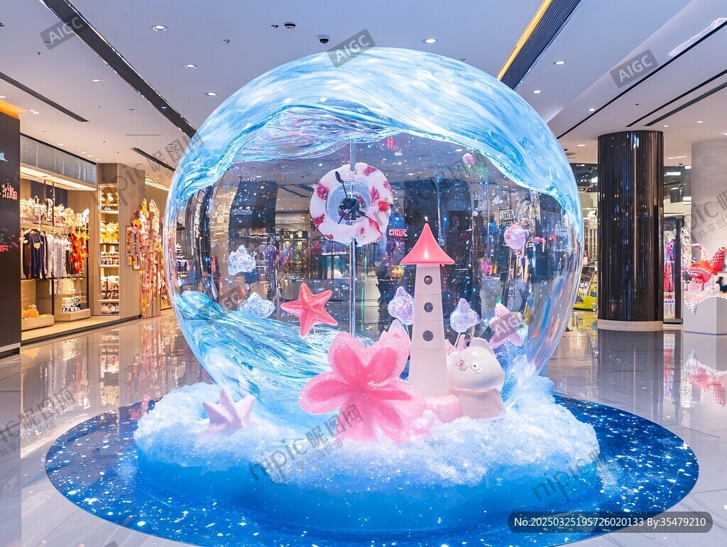 夢幻海洋主題商場美陳裝置