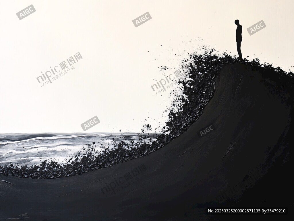 一人立浪尖 孤獨(dú)又震撼