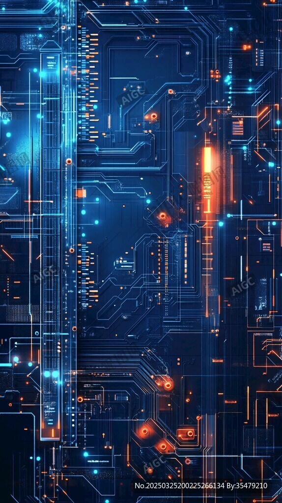 科技感電路板數(shù)字藝術畫面