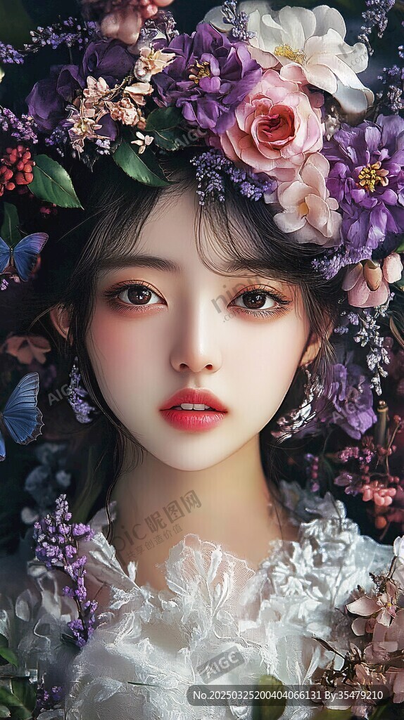 花飾少女 盡顯柔美浪漫