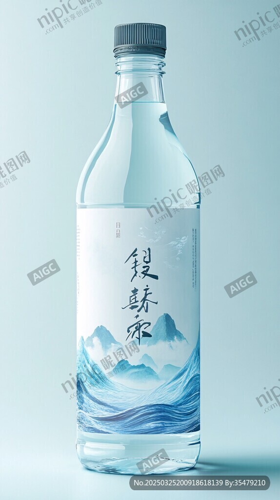 銀赫冰礦泉水 山水詩意瓶身