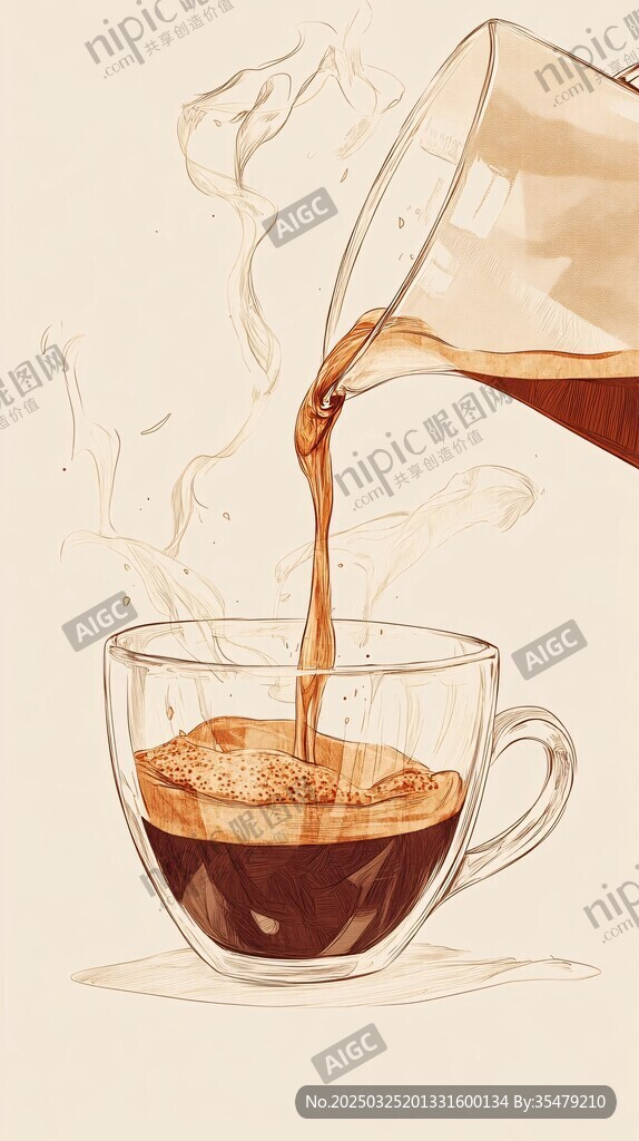 咖啡傾倒入杯的溫馨瞬間