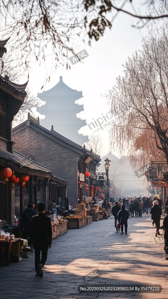 古街晨景 盡顯中式韻味