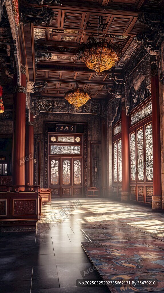 中式古典廳堂的雅致之景