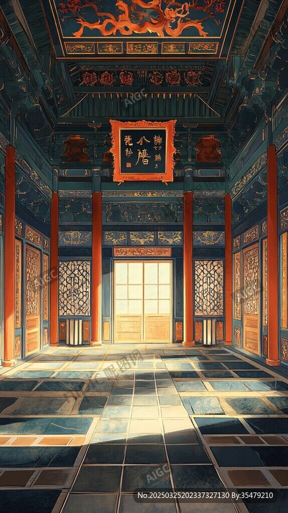 古雅中式宮殿內(nèi)景