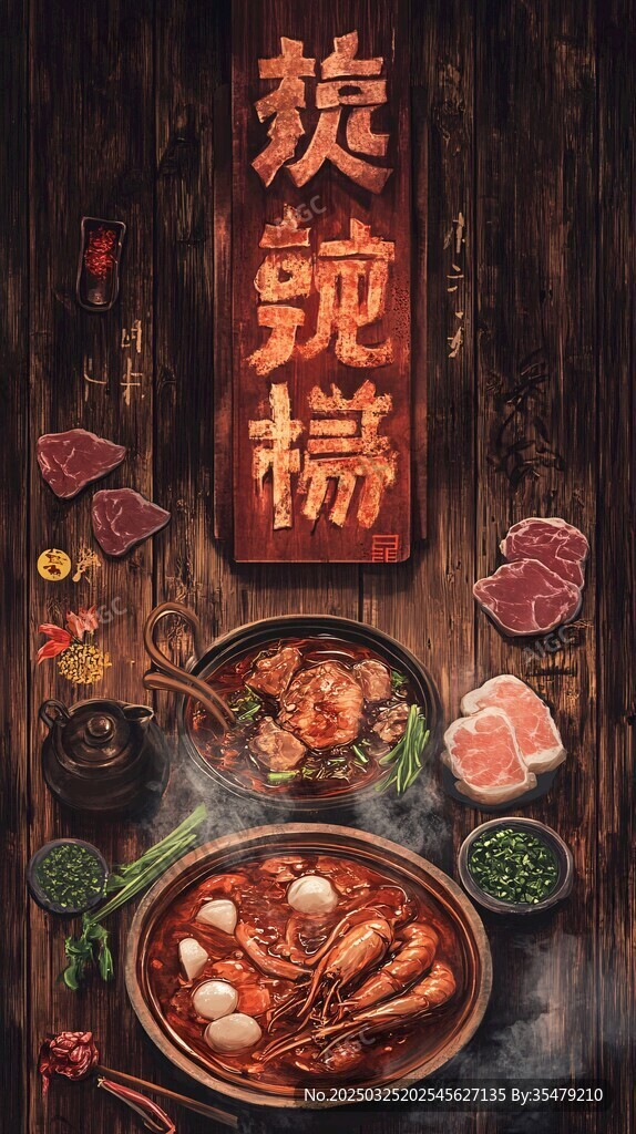 美味炭燒火鍋誘人食材