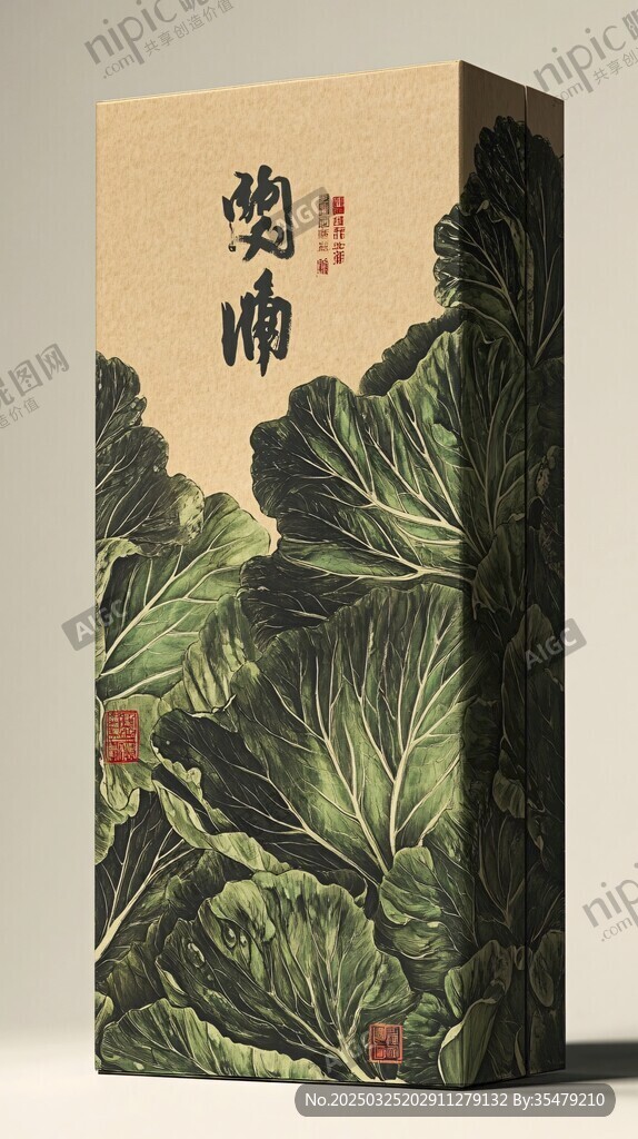中式白菜圖案包裝盒設計