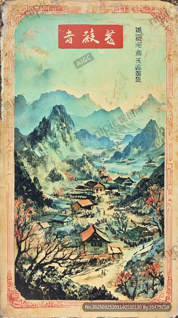古雅山水畫(huà)卷