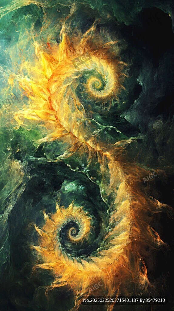 夢(mèng)幻螺旋火焰藝術(shù)圖案