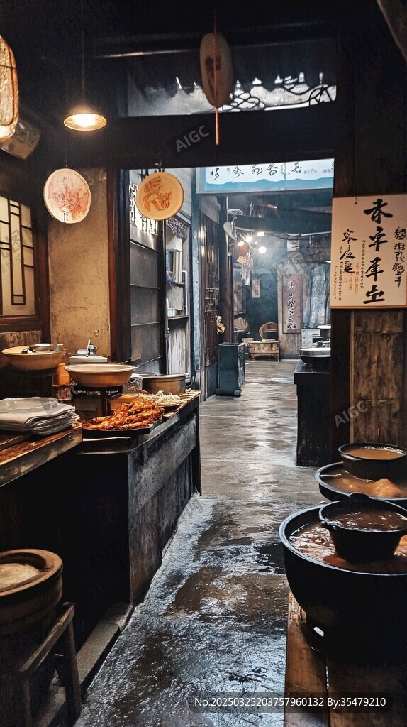 古色古香的中式傳統小吃店